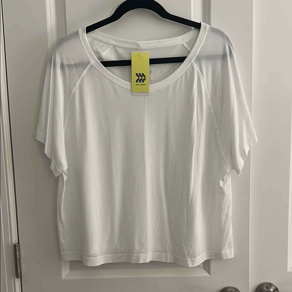 Target White Boxy Short Sleeve Athletic Top